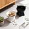 Black White Cute Cat Food Bowl Lightweight Plastic Pet Bowl For Cats Small Dogs 2