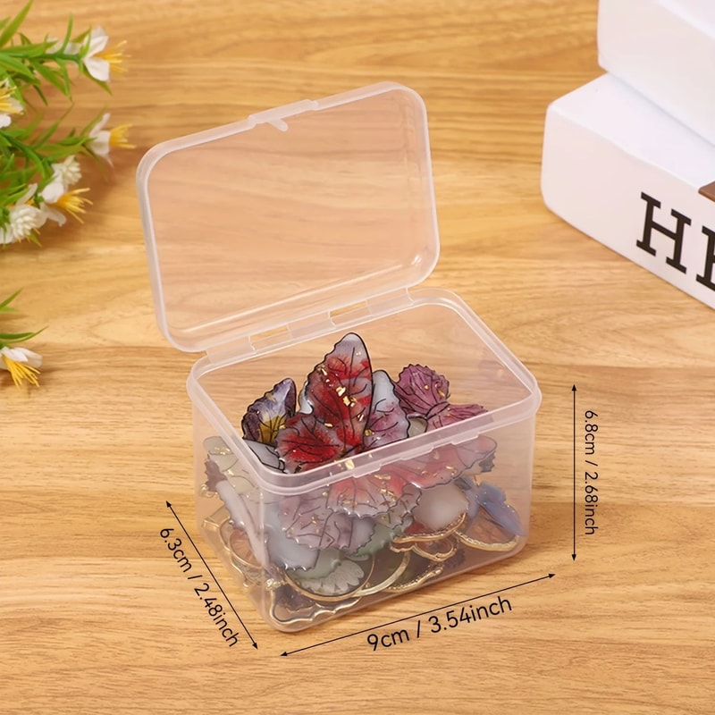 Premium Clear Plastic Storage Organizer Boxes 6Pack Transparent Storage Containers For Home Offic 5