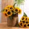 Lifelike Artificial Sunflowers Bouquet 6Piece Faux Sunflower Flowers For Indoor Outdoor Home Deco 0