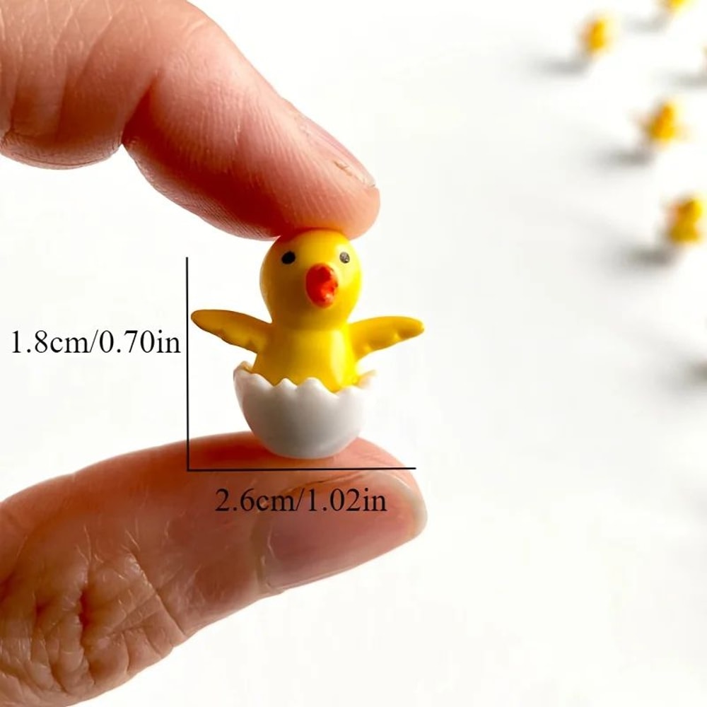 10Piece Miniature Chick Figurines For Fairy Garden Accessories And Bonsai Decor 5