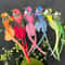Vivid Feathered Artificial Bird Decorations 6Pack Colorful Garden Ornaments With Long Tails 1