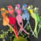 Vivid Feathered Artificial Bird Decorations 6Pack Colorful Garden Ornaments With Long Tails 2