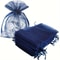 Navy Blue Organza Drawstring Gift Bags 50Pack Sheer Favor Pouches For Jewelry Treats 1