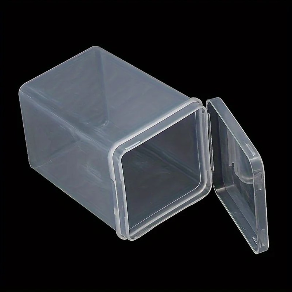 Clear Cotton Pad Holder Set With Lid 2 Pack Bathroom Vanity Organizer For Cotton Rounds Swabs 1