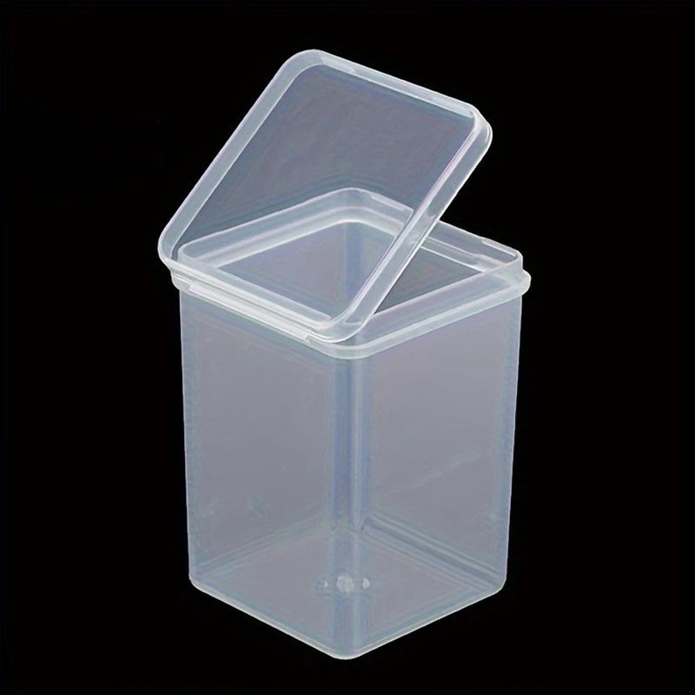 Clear Cotton Pad Holder Set With Lid 2 Pack Bathroom Vanity Organizer For Cotton Rounds Swabs 2