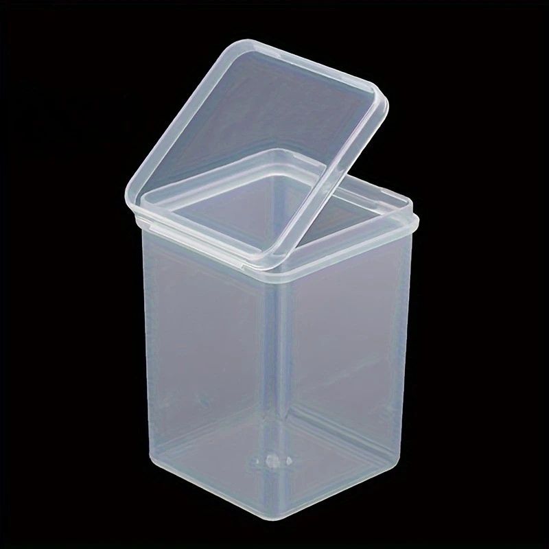 Clear Cotton Pad Holder Set With Lid 2 Pack Bathroom Vanity Organizer For Cotton Rounds Swabs 2