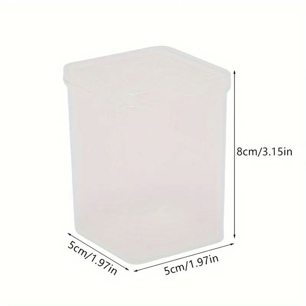 Clear Cotton Pad Holder Set With Lid 2 Pack Bathroom Vanity Organizer For Cotton Rounds Swabs 5