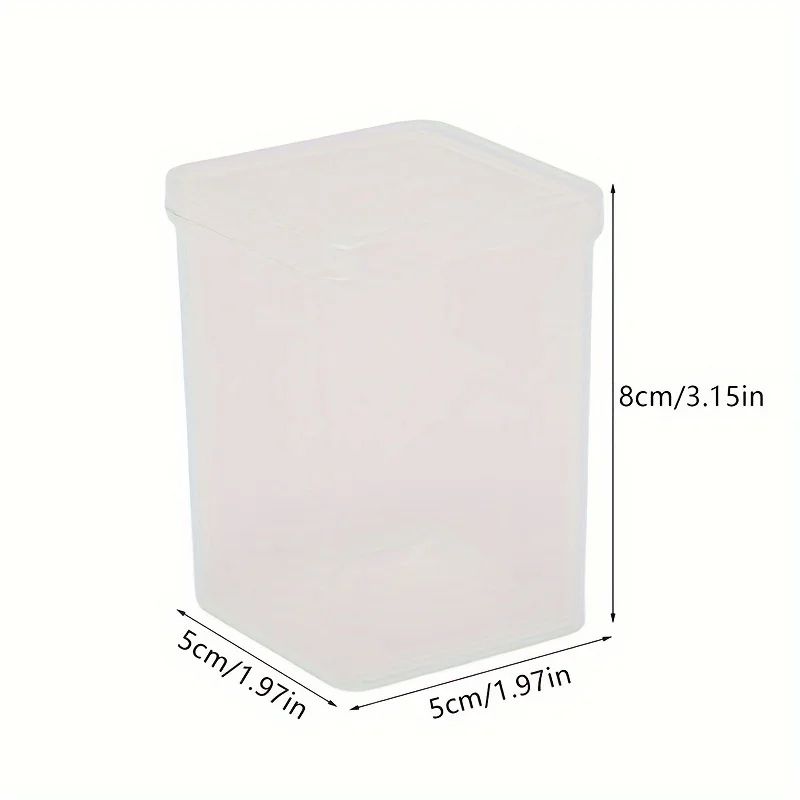 Clear Cotton Pad Holder Set With Lid 2 Pack Bathroom Vanity Organizer For Cotton Rounds Swabs 5