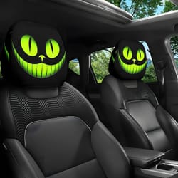 mystical cat eye car headrest covers (2-pack) universal seat headrest protector
