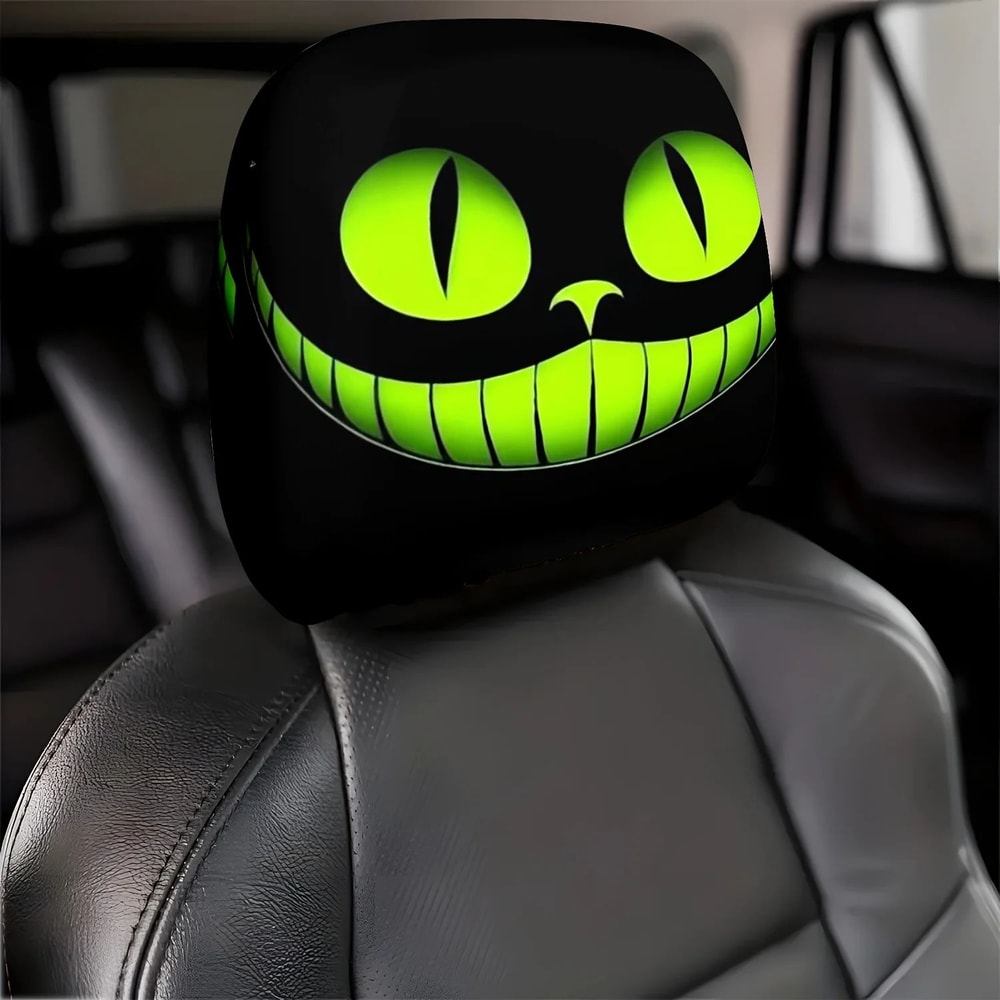 Mystical Cat Eye Car Headrest Covers 2Pack Universal Seat Headrest Protector 3