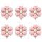 Matte Pink Daisy Foil Balloon Set 6pcs Large Party Decor For Baby Shower Birthdays 1