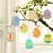 Premium 24Piece DIY Wooden Easter Egg Cutouts Paintable Hanging Ornaments Wood Tags For Spring De 0