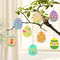 Premium 24Piece DIY Wooden Easter Egg Cutouts Paintable Hanging Ornaments Wood Tags For Spring De 0
