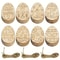 Premium 24Piece DIY Wooden Easter Egg Cutouts Paintable Hanging Ornaments Wood Tags For Spring De 4