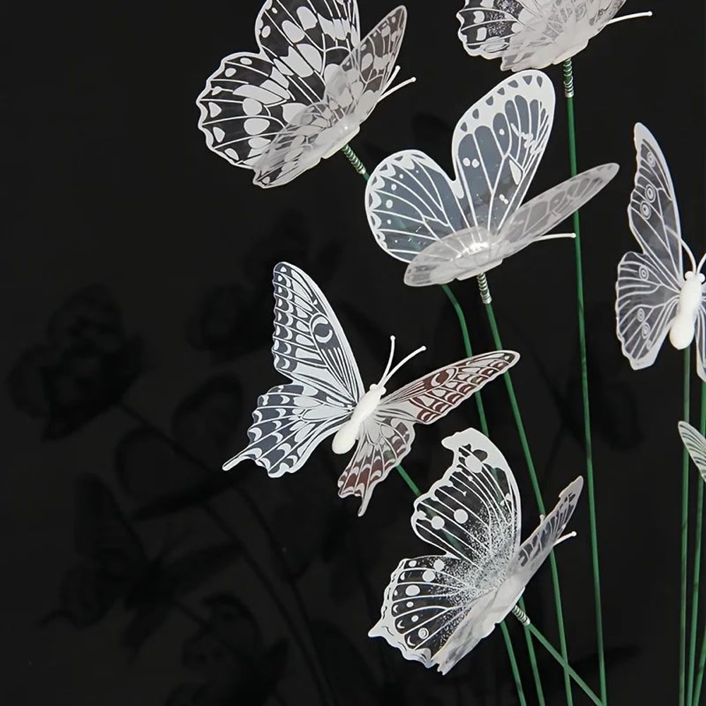 10Pack Butterfly Garden Stakes Waterproof PVC 3D Outdoor Butterfly Decorations For Yard Pots Weddin 1