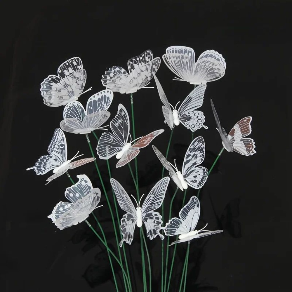 10Pack Butterfly Garden Stakes Waterproof PVC 3D Outdoor Butterfly Decorations For Yard Pots Weddin 2