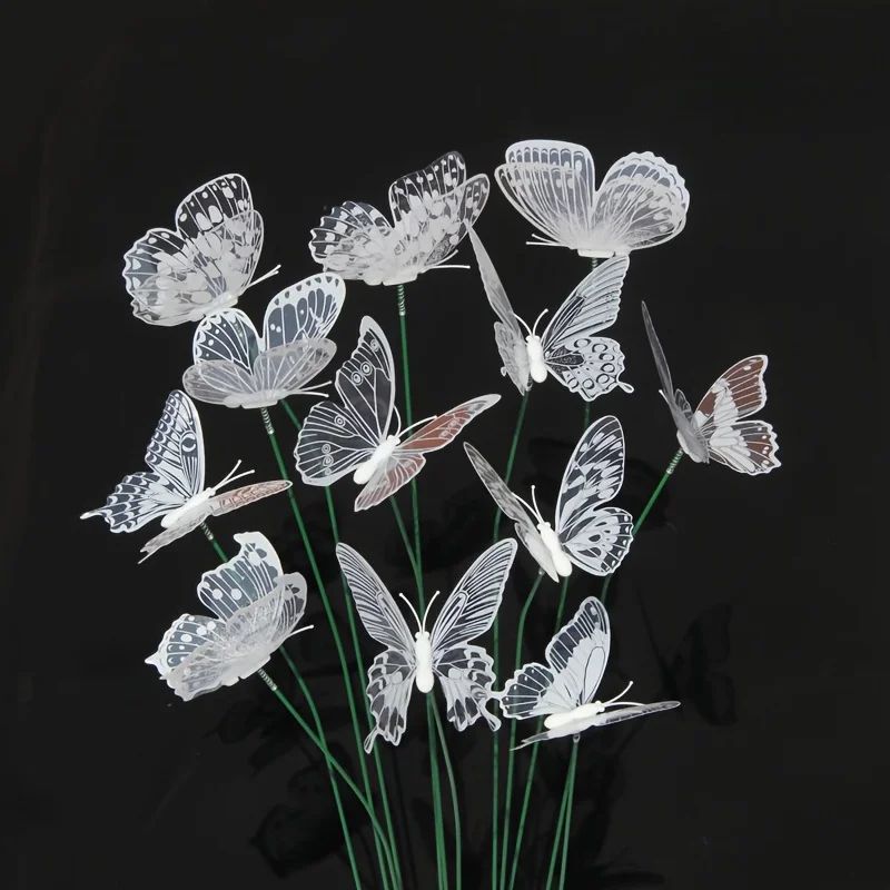 10Pack Butterfly Garden Stakes Waterproof PVC 3D Outdoor Butterfly Decorations For Yard Pots Weddin 2