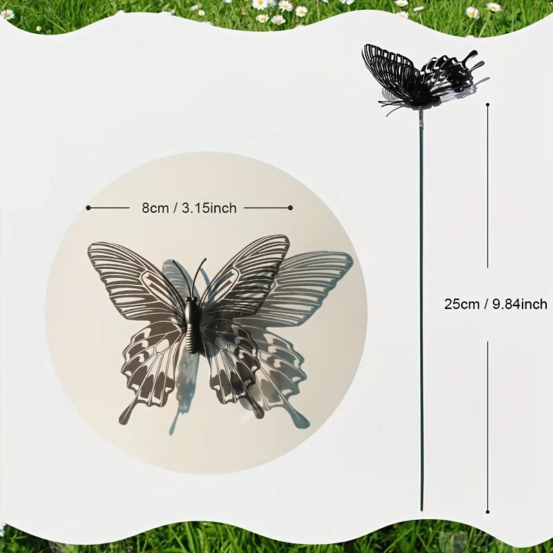10Pack Butterfly Garden Stakes Waterproof PVC 3D Outdoor Butterfly Decorations For Yard Pots Weddin 5