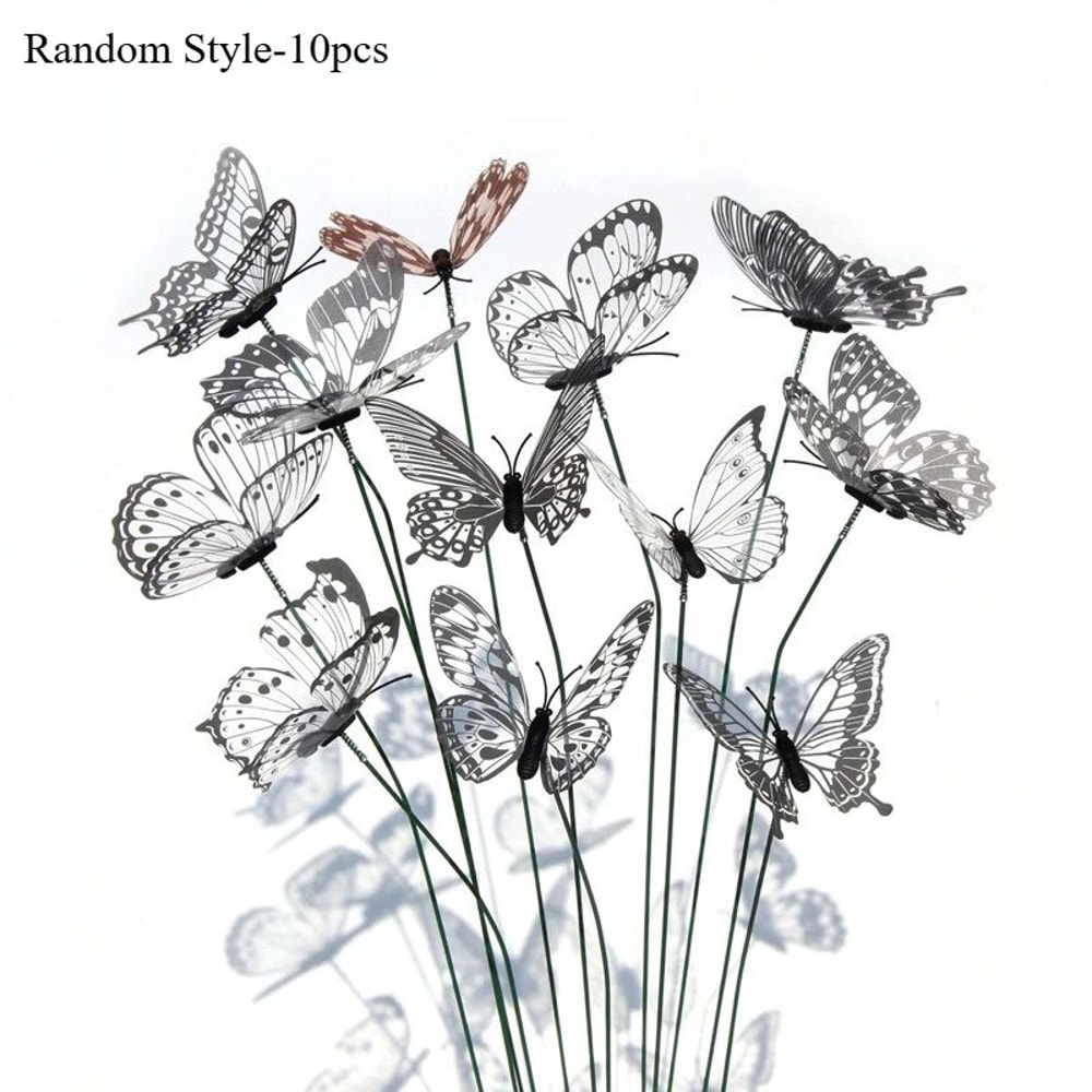 10Pack Butterfly Garden Stakes Waterproof PVC 3D Outdoor Butterfly Decorations For Yard Pots Weddin 7