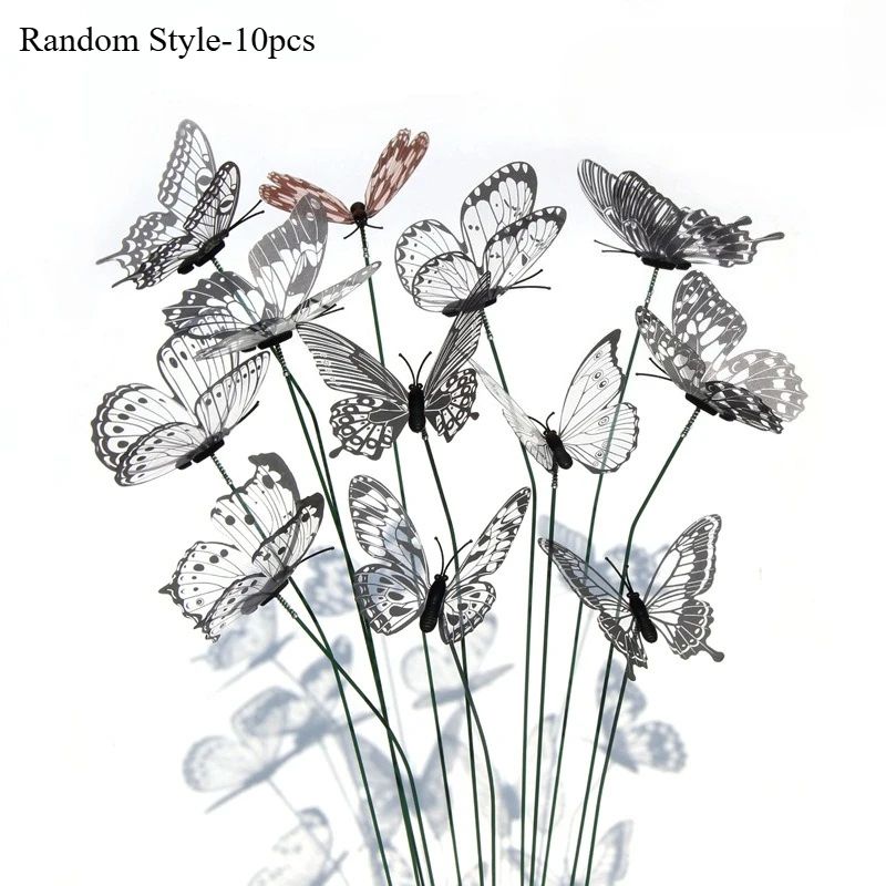 10Pack Butterfly Garden Stakes Waterproof PVC 3D Outdoor Butterfly Decorations For Yard Pots Weddin 7