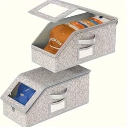 dustproof zipper fabric hat storage box closet organizer