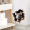 Delightful 3D Mouse Hole Wall Sticker Removable Vinyl Wall Decal For Playful Home Decor 0