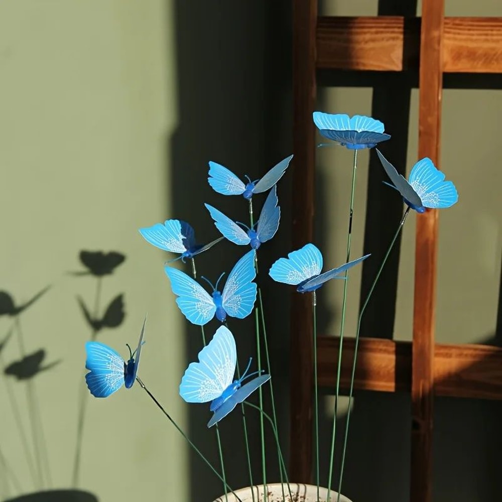 20Pack Realistic Butterfly Garden Stakes For Pots Planters Outdoor Yard Decor 0