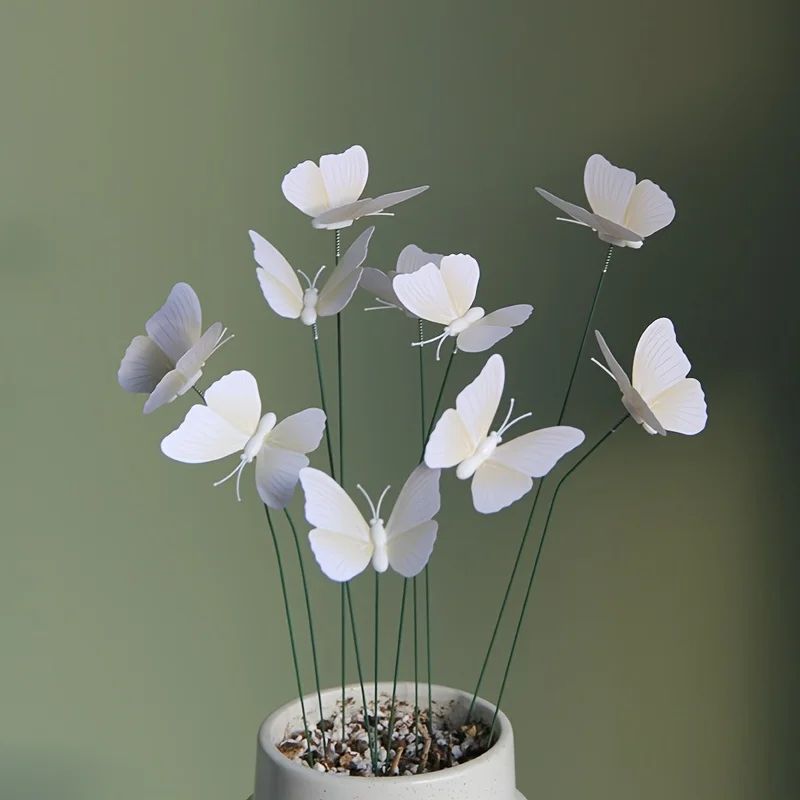 20Pack Realistic Butterfly Garden Stakes For Pots Planters Outdoor Yard Decor 3