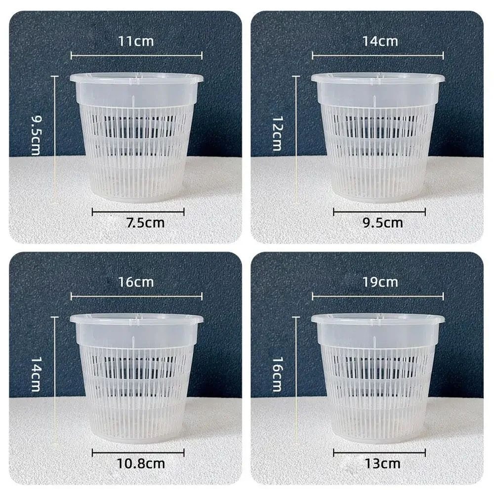 Breathable Mesh Orchid Pots Transparent Root Control Flowerpots With Drainage 5Pack 5