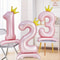42Inch Princess Crown Number Balloon Pink Foil Birthday Party Decor 0