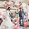 42Inch Princess Crown Number Balloon Pink Foil Birthday Party Decor 4