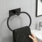 NoDrill Black Stainless Steel Towel Holder SelfAdhesive Towel Ring Bar For Bathroom And Kitchen 0