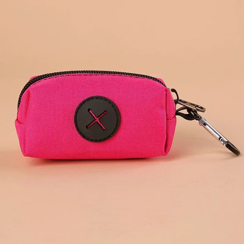 Canvas Dog Poop Bag Holder With Carabiner Clip Durable Poop Bag Dispenser For OntheGo Walks 6
