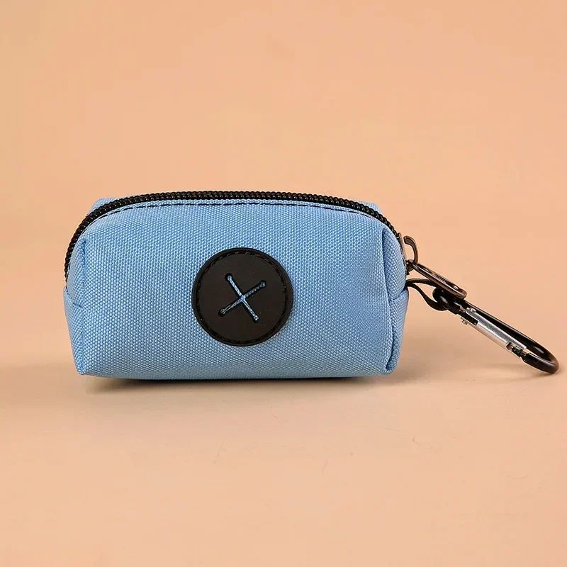 Canvas Dog Poop Bag Holder With Carabiner Clip Durable Poop Bag Dispenser For OntheGo Walks 10