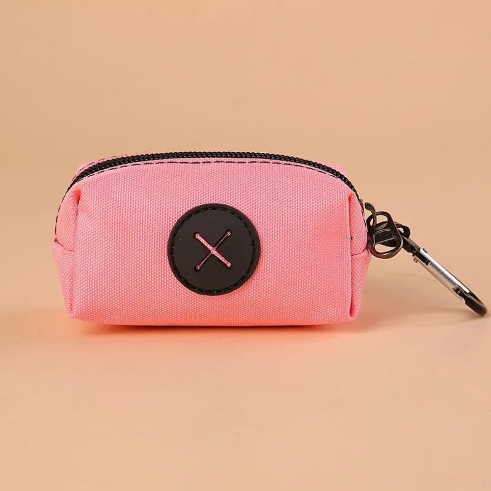 Canvas Dog Poop Bag Holder With Carabiner Clip Durable Poop Bag Dispenser For OntheGo Walks 11