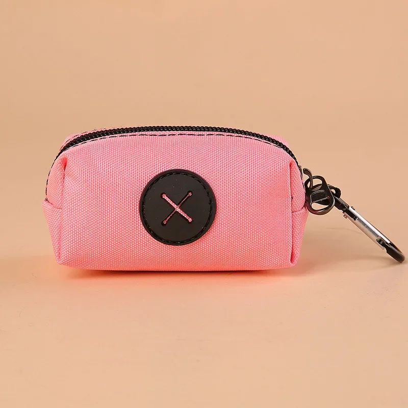 Canvas Dog Poop Bag Holder With Carabiner Clip Durable Poop Bag Dispenser For OntheGo Walks 11