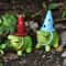 Charming HatWearing Resin Frog Figurine For Fairy Garden And Succulent Planters 3