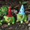 Charming HatWearing Resin Frog Figurine For Fairy Garden And Succulent Planters 3