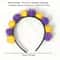 Mardi Gras Headband Plush Pom Carnival Hair Accessory For Parades Parties 5