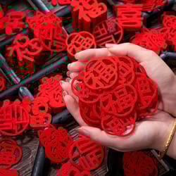 150-piece chinese new year decorations fortune window & door sticker set for happy home decorating