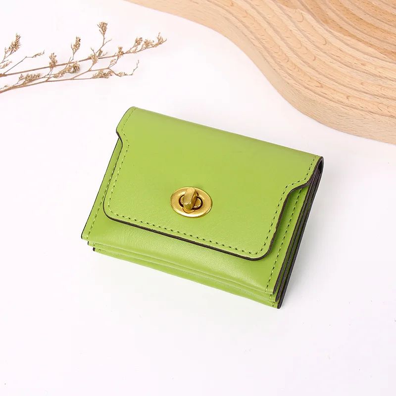 Compact Womens Wallet With Hasp Closure Mini PU Leather Wallet Card Coin Organizer 6