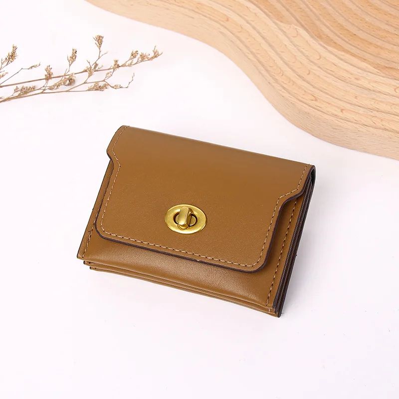 Compact Womens Wallet With Hasp Closure Mini PU Leather Wallet Card Coin Organizer 13