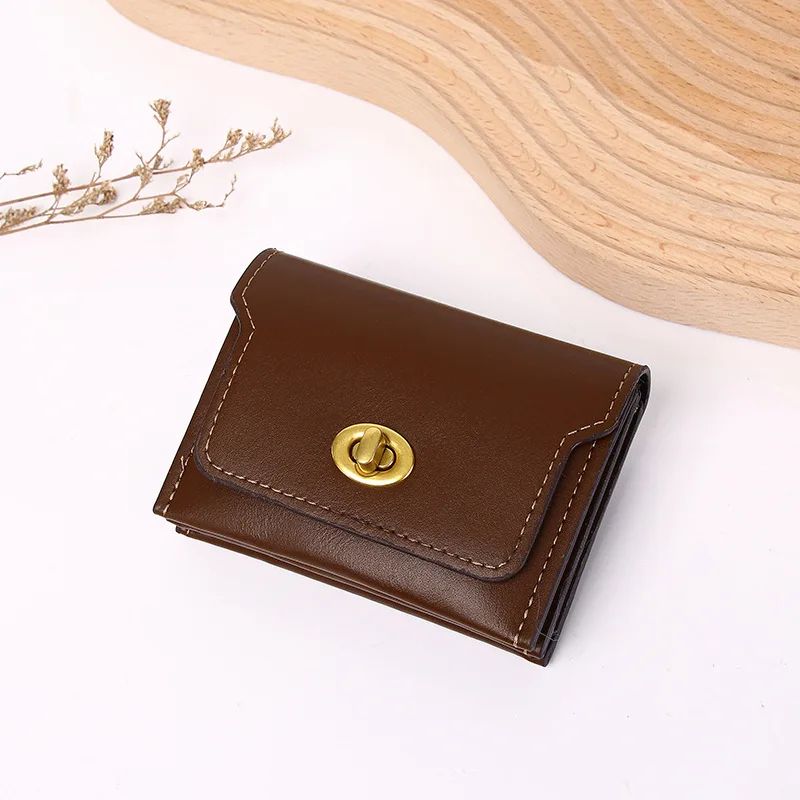 Compact Womens Wallet With Hasp Closure Mini PU Leather Wallet Card Coin Organizer 14