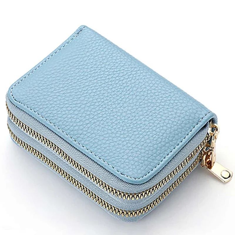 Compact Womens Wallet In PU Leather Wallet Design Zipper Coin Pocket Card Holder 8