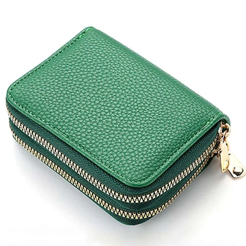 Compact Womens Wallet In PU Leather Wallet Design Zipper Coin Pocket Card Holder 9
