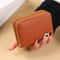 Compact Womens Wallet In PU Leather Wallet Design Zipper Coin Pocket Card Holder 12