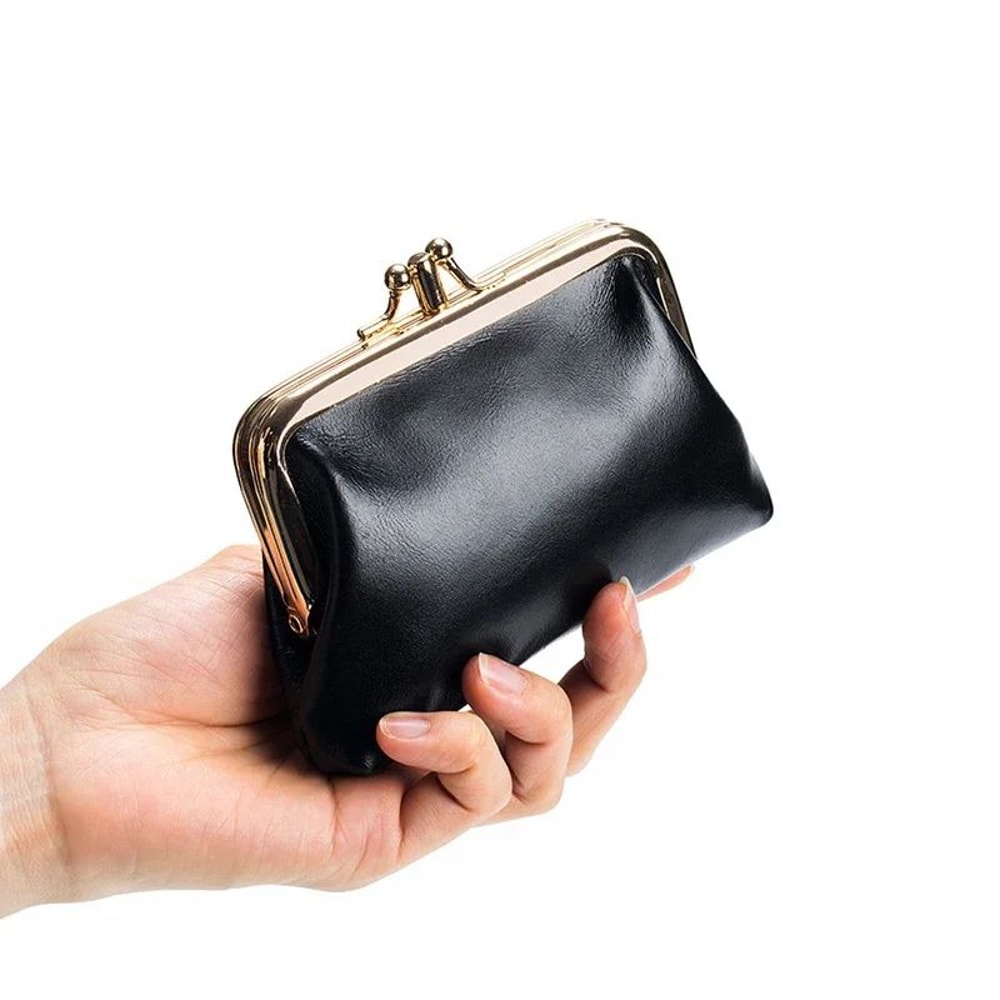 Vintage Genuine Leather Womens Wallet With Hasp Closure DoubleLayer Coin Purse Large Capacity Organ 3