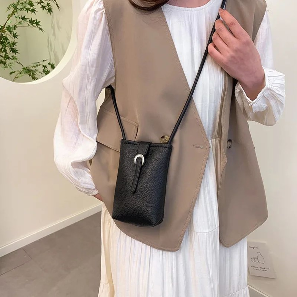 Everyday Carry PU Leather Shoulder Bag For Women Large Capacity Crossbody Phone Purse 7