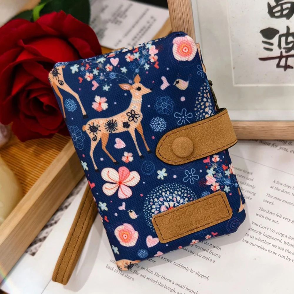 Everyday Womens Short Wallet With Hasp Closure Large Capacity Wallet Coin Card Organizer 9