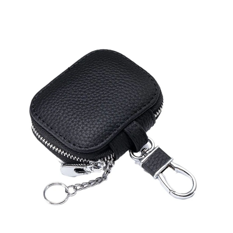 Premium Genuine Leather Key Earphone Organizer Pouch Universal Unisex Protective Case 4
